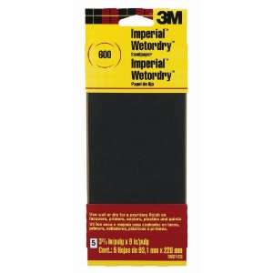  3M 5921ES 3.66 by 9 Inch 600 Sandpaper, 5 Pack