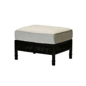 Equestrian Outdoor Ottoman with Cushion   William Cognac   Frontgate 