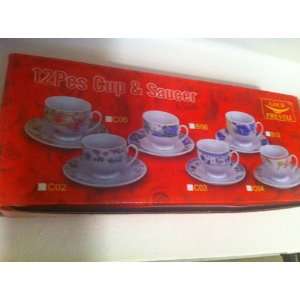  12 pcs CoffeeCup & Saucer Set (6 of each) Kitchen 