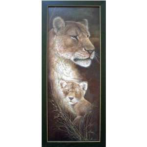  Framed Lion Baby Cub African Safari Serengeti Picture 