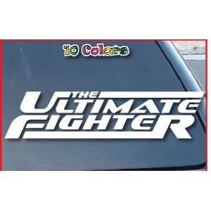 Ultimate Fighter Car Window Vinyl Decal Sticker 12 Wide (Color White 