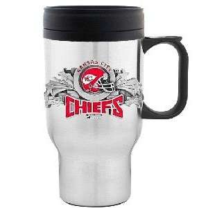  NFL Travel Mug   Pewter Emblem Chiefs
