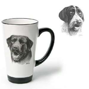  Porcelain Funnel Cup with German Wirehaired Pointer (6 