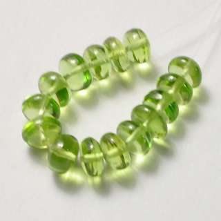3MM 5.7MM Afghani Peridot Smooth Rondelle Beads (15)  