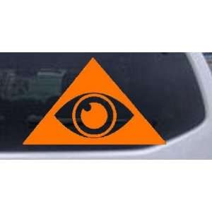 Orange 32in X 19.6in    Illuminati Eye Masonic Car Window Wall Laptop 
