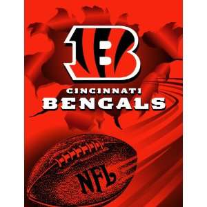    NFL Royal Plush Raschel 60x80 Blankets   Bengals