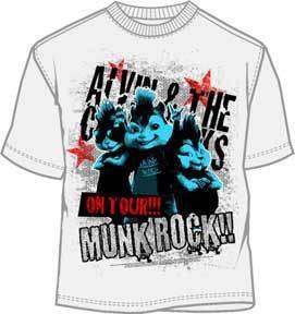 ALVIN+CHIPMUNKS T Shirt Tee NEW  Munk Rock  (KID L)  