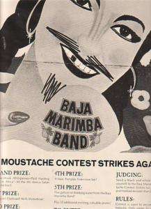 Baja Marimba Band 1968 Ad  Moustache contest  