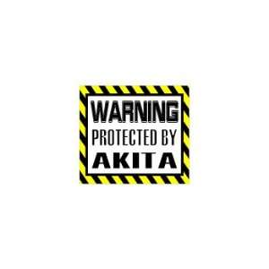  Warning Protected by AKITA   Window Bumper Laptop Sticker 