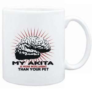  Mug White  MY Akita IS MORE INTELLIGENT THAN YOUR PET 