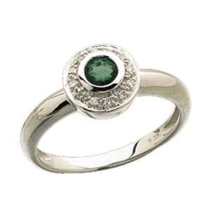   White Gold Emerald and Diamond Fashion Ring Jewelry Days Jewelry