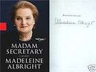 Madeleine Albright SIGNED Madam Secretary 1st/1st HC/DJ