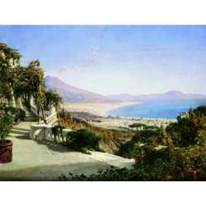 William Wyld 54.375W by 27.5H  A View of the Bay of Naples CANVAS 