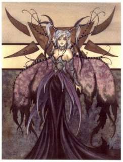 Amy Brown Print Fairy Dark Queen Black Purple Goth NEW  