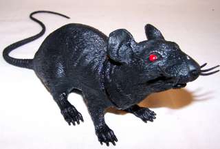 LG BLACK RUBBER RAT rats toys scary rodents mouse toys halloween stage 