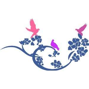    Removable Wall Decals  Design with 3 Birds
