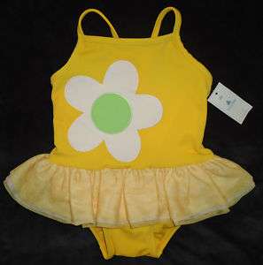 Baby Gap NWT Yellow Tutu Flower Swimsuit 0 3 6 12  