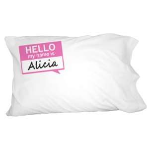  Alicia Hello My Name Is Novelty Bedding Pillowcase Pillow 