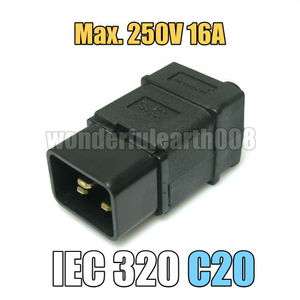IEC 320 Standard Power Cable Cord Connector C20 Plug  