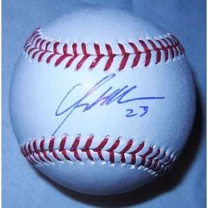  Yonder Alonso Autographed Official Major League Baseball W 