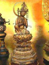 Buddhism Wood 10.2 in. SEISHI BOSATSU  Mahasthamaprapta  