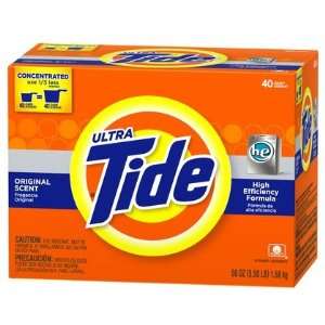Tide Ultra High Efficiency Powder Detergent Original Scent 56 oz, 40 