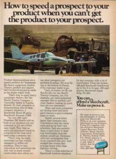1977 Beechcraft Baron 58 airplane~plane 1970s photo ad  