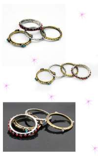 Fashion Ancient 4in1 Rhinestone Mysterious Ring 4 Young  