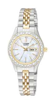 Citizen EQ0534 50D Ladies Two Tone S Steel Quartz Watch 100% Brand New 