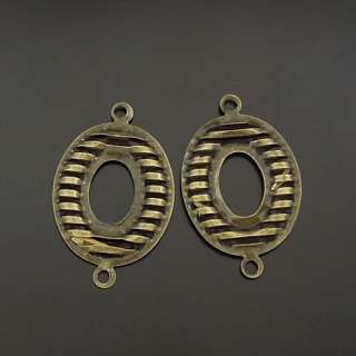 antique bronze jewelry oval charm connector 20pcs 06210  