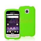 Green Silicone Skin Case Cover for LG Optimus M MS690 items in 