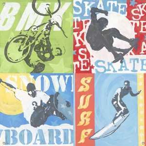    Oopsy daisy Extreme Sports Mural Wall Art 42x42