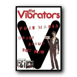   THE VIBRATORS PURE MANIA ALBUM POSTER 24 X 36 #4466