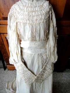 1873 antique victorian 4pc WEDDING DRESS idd ZIEGLER/CISSEL 