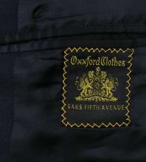 Oxxford Clothes Renaissance Blazer Brass Oxxford Buttons Navy Blue 