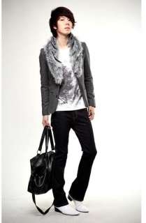 2011 Men Fashion Wool Fine Suit Jacket Dark Grey 0941  