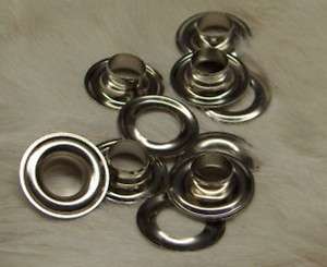 Grommets # 0 Nickel over Brass 1/4 hole Pack of 100  
