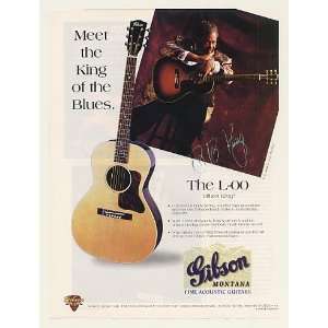   Gibson Montana L 00 Blues King Guitar Print Ad (47894)