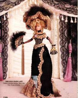 CROCHET PATTERN PARADISE COLLECTOR 24 11 1/2 BARBIE DOLL OUTFIT GOLD 