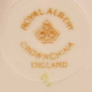 Royal Albert Crown China Heirloom Cups and Saucers England c 1930 