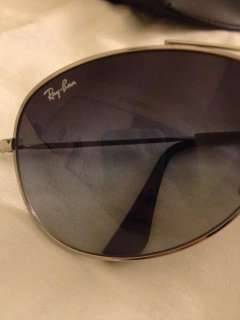 Ray Ban Aviator Black/Silver Sunglasses RB 3298 003/8G  