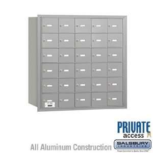  4B+ Horizontal Mailbox   30 A Doors   Aluminum   Rear 