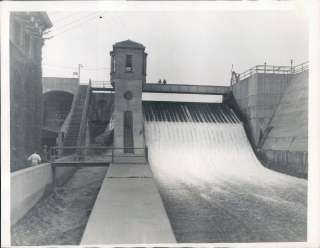   Photo of The Bear Trap Dam at Lockport IL. Photo dated Aug 10, 1936