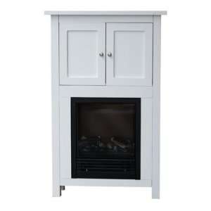 Stonegate® Old Country Fireplace and Small Cabinet White  