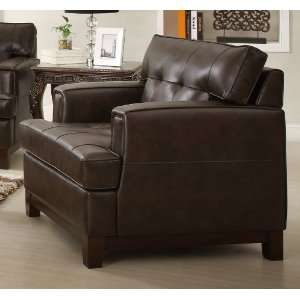  Homelegance 9995 1 Hodley All Bonded Leather Chair   Brown 