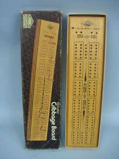 Cribbage Board With Box by E.S. Lowe (Milton Bradley)  
