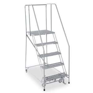  5 Step Rolling Safety Ladder with 30 Top Step   Assembled 
