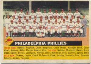 1956 Topps # 72 Phillies team card EX 1011  