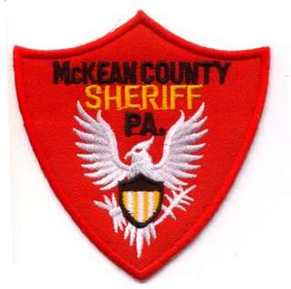 This listing is for a nice embroidered Iron on Patch of McKEAN COUNTY 
