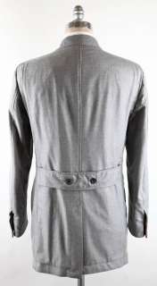 New $1125 Borrelli Light Gray Coat 40/50  